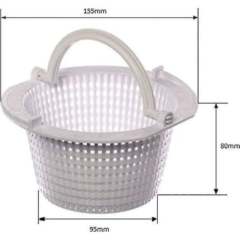 Panier de skimmer de piscine, crépine, panier de rechange pour skimmer de piscine, panier de filtre pour piscine, paniers de skimmer pour piscines enterrées (1/3)