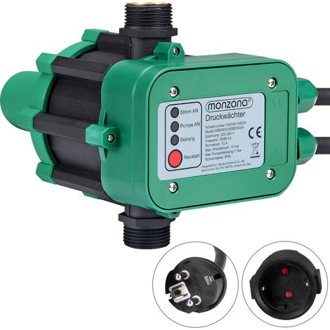 Deuba – Contrôleur de pression pour pompe – Pressostat 10 bar – Câble 1,5 m – Protection marche à vide – Pour irrigation jardin