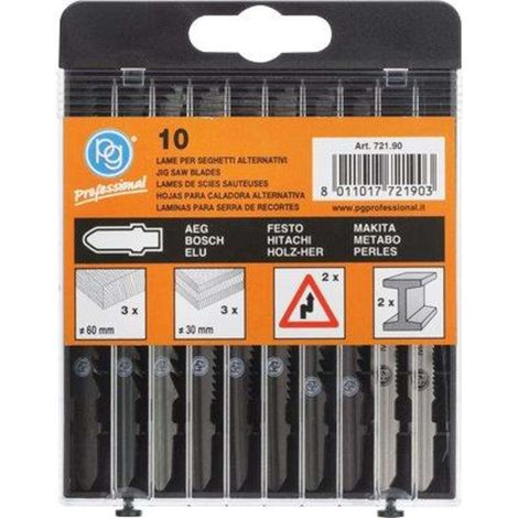 Lame seghetto alternativo attacco bosch 721.90 pg legno+ferro mix cf=pz 10