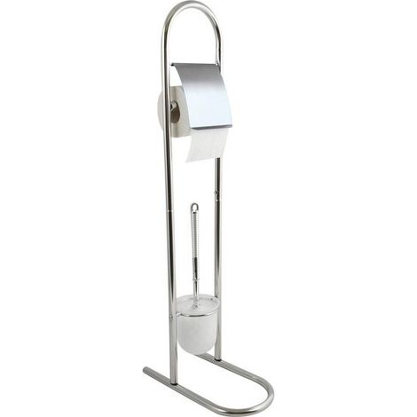 Portarollos escobillero  Combinado Cromo Gris MSV