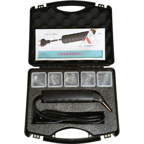Kit de Réparation de Pare-Chocs de Voiture en Plastique - Agrafeuse Chaude - Outil de Soudage - Noir (1/4)