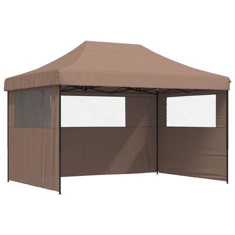 Party-Zelt Braun 279 x 410 x 315 cm Oxford-Stoff vidaXL