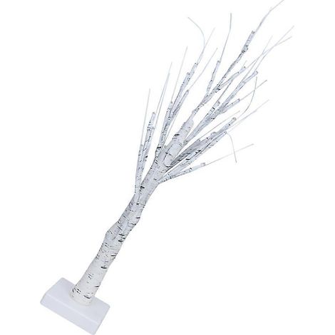 Bonsaï lumineux en forme de bouleau, compatible avec une utilisation domestique, alimenté par USB et piles, 24 LED (1/5)