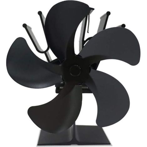 Ventilateur de cheminée à 5 panneaux - Ventilateur de cheminée à double tête - Fonctionnement silencieux - Ventilateur de poêle - Ventilateur de poêle à cheminée magnétique (1/5)