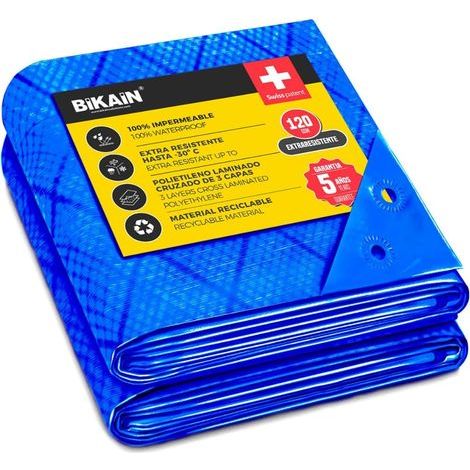 1 Bâche 2x3m, Polyéthylène 70g/m², Œillets Renforcés, Bleu, Extérieur (1/5)