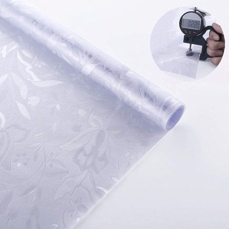 Lámina para ventanas，45 x 400 cm，Lámina decorativa para privacidad，Vinilo efecto vitral con función de rechazo de calor (1/4)