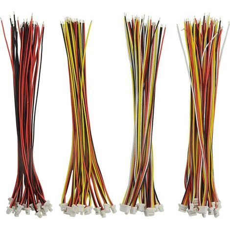60 piezas de cable conector JST PH2.0 de 24 AWG, 2/3/4/5 pines macho con cable de 15 cm, adaptador de conector JST PH 2.0mm de 2/3/4/5 pines (1/5)