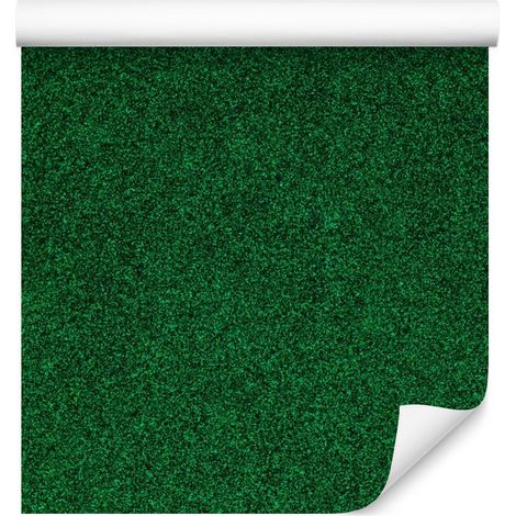Papel pintado verde botella con purpurina para salón y dormitorio, 50x1000 cm. (1/5)