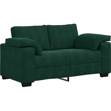 Divano  Sofa Divanetto Verde Scuro 160x77x82 cm Velluto (1/5)