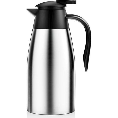 1 Bouteille isotherme, Acier inoxydable, 2L, Étanche, Garde chaud froid 24H, Pour café thé sport (1/4)