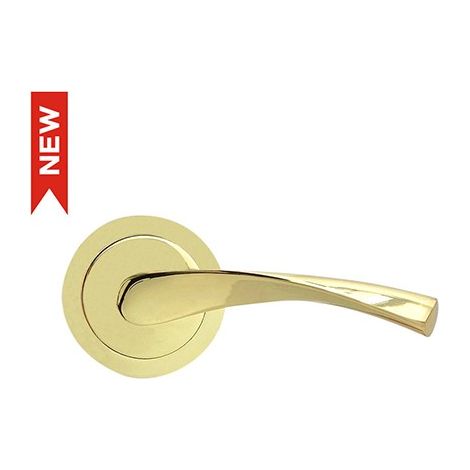 MANIGLIA CON ROSONE OTTONE SET