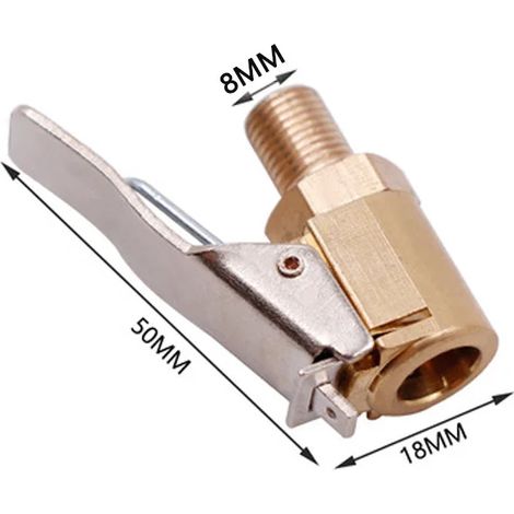 Pompe à air portable pour pneus de voiture, embout de gonflage, adaptateur de valve en laiton 8 mm-AquaForge
