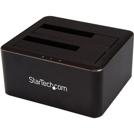 StarTech.com SDOCK2U33V base de conexión para disco duro USB 3.2 Gen 1 (3.1 Gen 1) Type-B Negro (1/2)