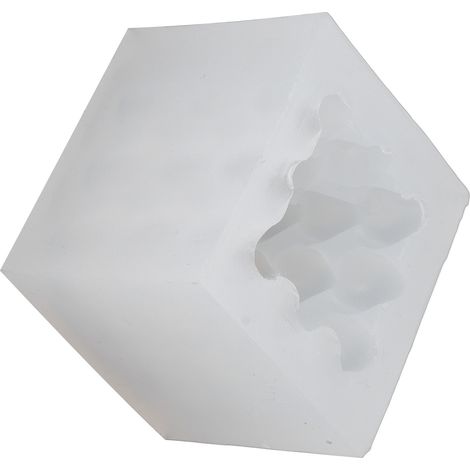 3D-herzförmige geometrische Silikonform für Kerzen, Kuchen, Autodekoration, Harz-DIY, mittlere Größe. (1/5)