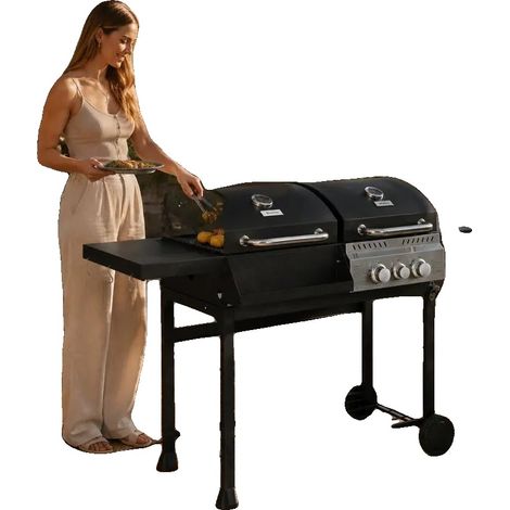 Gril d'extérieur, cinq brûleurs indépendants, bac à graisse amovible, T0002 01 13875 (1/2)