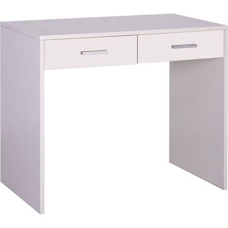 Scrivania 90 cm Cassetti in Legno Bianco Salvaspazio Moderna da Ufficio (1/3)