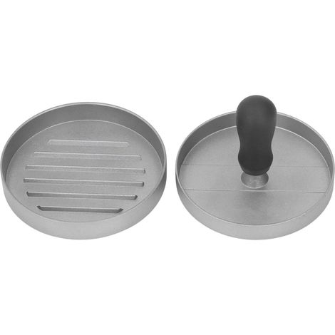 Runde Hamburgerform, Hamburgerform aus Aluminiumlegierung, geeignet für Fleisch und Rindfleisch, 12 cm Durchmesser. (1/5)