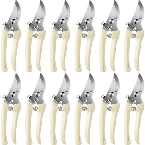 Ensemble de 12 outils de jardin pour la coupe et la taille des plantes : sécateur, taille-fleurs, sécateur à main, coupe-branches.-AquaForge (1/5)