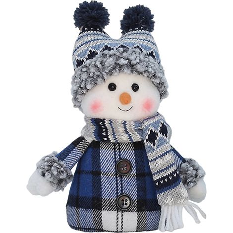 Snowman - Peluche Animée Tricotée À La Main - Décoration De Chambre Et Salon Pour Noël - 1 Pièce (1/5)
