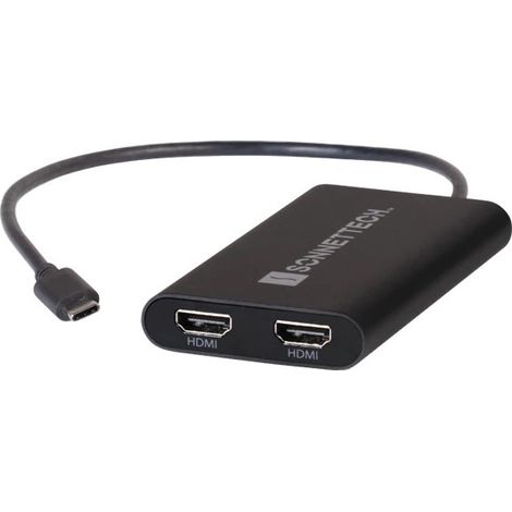 Sonnet USBC-DHDMI adaptador de cable de vídeo USB tipo A 2 x HDMI Negro