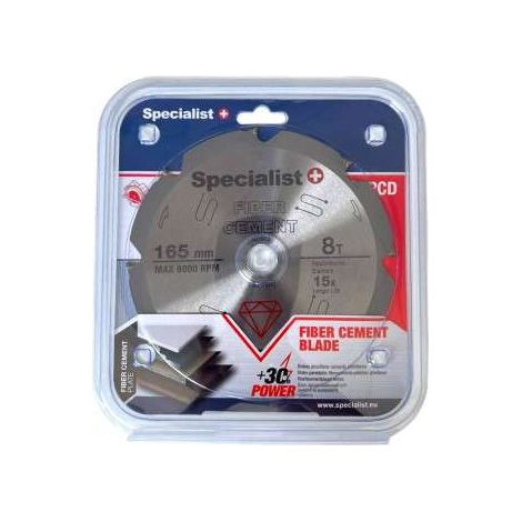 Lame de scie pour plaques de fibres de ciment Specialist 57-003 165x20 mm