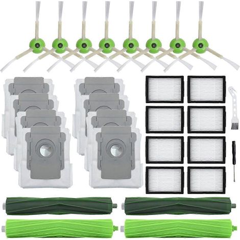 Brosses latérales principales, filtres HEPA et sacs à poussière pour robot iRobot Roomba -- (1/5)