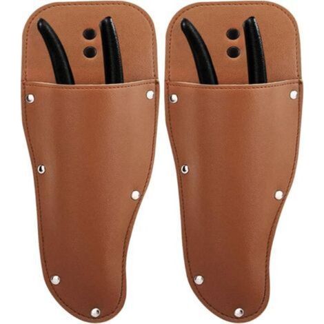 Fundas para tijeras de podar, estuche protector para tijeras de podar de jardín, soporte de herramientas de cuero sintético para tijeras de podar, accesorio multifuncional para cinturón. (1/5)