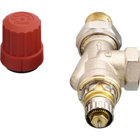 Danfoss Corpo valvola RA-N 15 R 1/2, UK (assiale), nichelato opaco, 013G0153