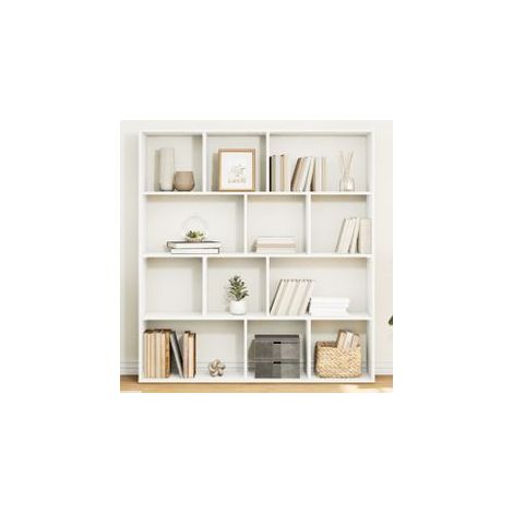 Bibliothèque blanc 132x29x141,5 bois d'ingénierie (1/5)