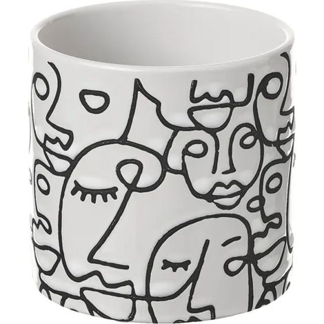 Petit cache pot Arty en céramique blanche (1/3)