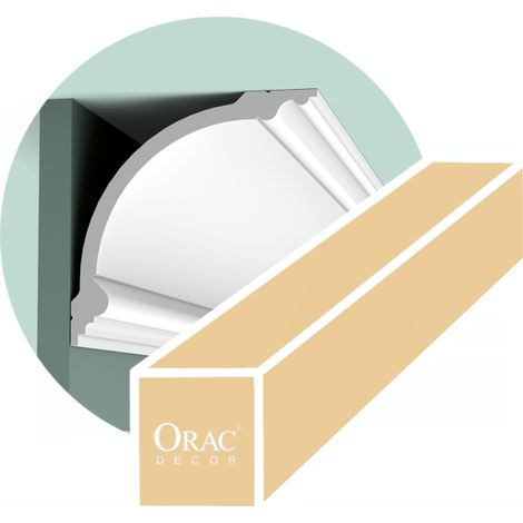 Cornisa grande - Orac Decor - L200xP18.2xH18.2 - Cartón 4 metros - C338