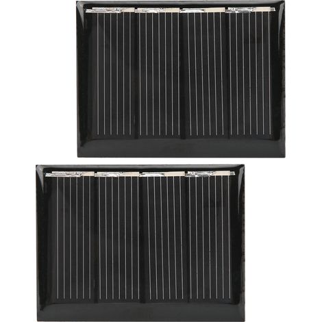 Panneau Solaire Polycristallin 115ma 2v - Kit Chargeur Portable Pour Jouets Et Lampes Solaires - Lot De 2 (1/5)