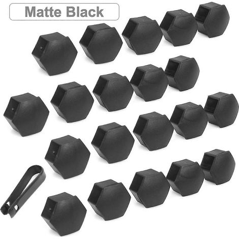 Kit d'enjoliveurs pour Tesla Model 3 Y, comprenant 20 enjoliveurs et 1 extracteur d'écrous de roue, noir mat. (1/5)