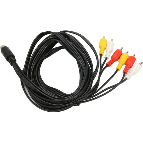 Câble Mini DIN vers 6 RCA 9 broches, signal clair, son stable, vidéo composite pour caméscope numérique, TV et récepteur AV (1/5)