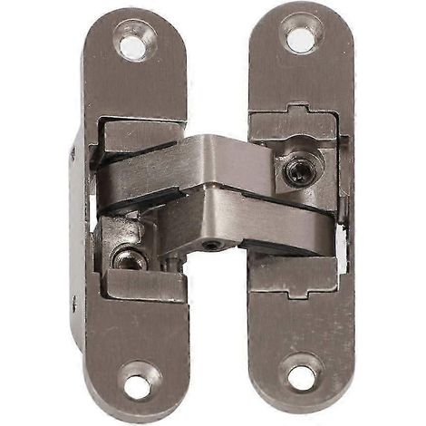Charnière invisible « KLOSE besser » - Aluminium 3D. Couleur acier inoxydable satiné. - Droite (1/4)