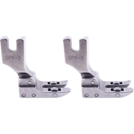 Pied Presseur Lot de 2 Pièces pour Machine à Coudre Industrielle en Acier Inoxydable Argenté Roulement à Billes Antirides Compatible Machines Industrielles (1/5)