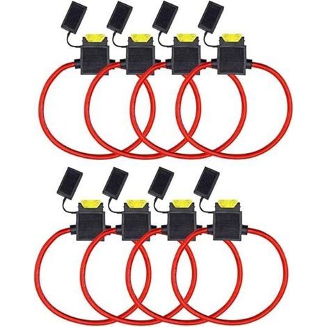 8 Pack 12V Waterproof 14AWG 20Amp Automotive Motor Blade Fuse Holders (1/5)