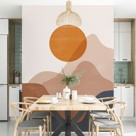 Papier peint panoramique - Paysage Boho - 130 cm x 182 cm (1/4)