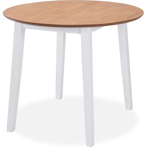 Tavolo da pranzo rotondo con ribalta MDF bianco 0902237