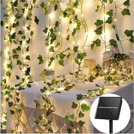 (Vert)Guirlande Lumineuse Lierre Artificiel - 100 LED - 10M - Étanche - 8 Modes (1/4)