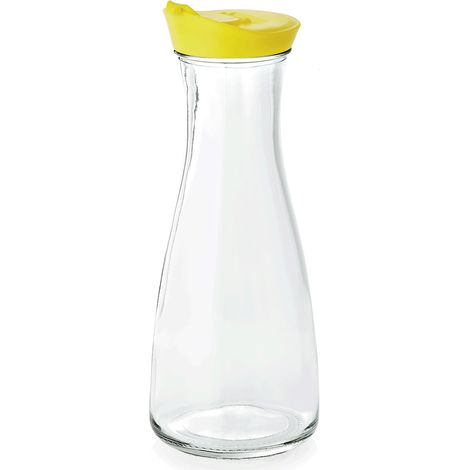 Carafe en Verre trempé 1litre jaune H 260 mm Ø 100 mm - Was Germany