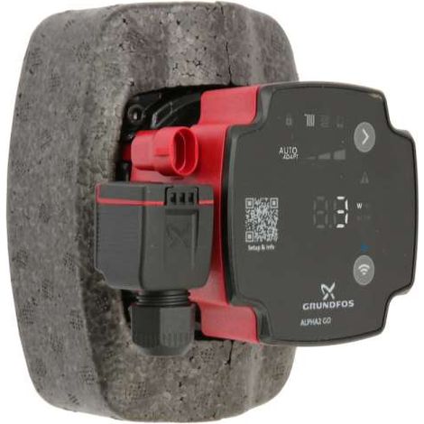 Grundfos ALPHA2 GO 25-60 130 EEI 0,18 Pumpe Autoadapt Bluetooth 93074218 inkl. Dämmschale