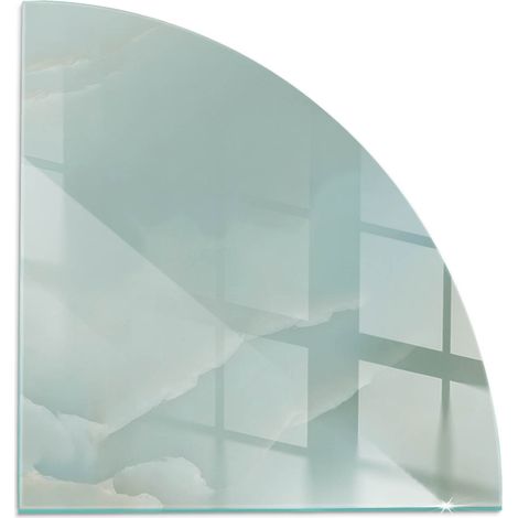 Décorative Plaque en verre trempé pour cheminée protection contre les braises et étincelles Motif marbre délicat 1/4 100x100 cm (1/5)