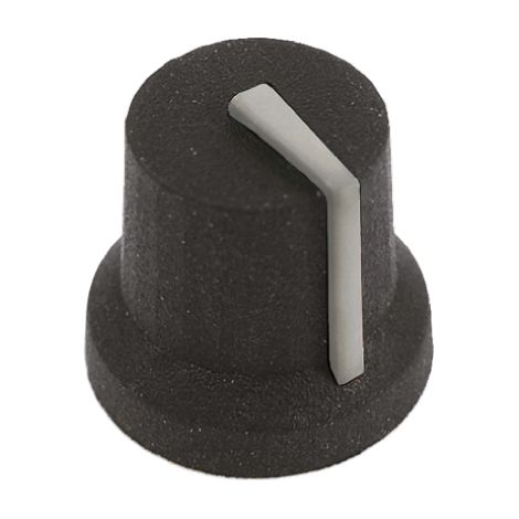 Bouton de potentiomètre RS PRO, Axe de 6mm, Diamètre de 16.8mm, Enfichable