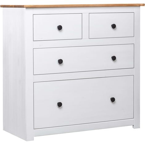 Buffet-Meuble de rangement Blanc 80x40x83 cm Pin Gamme Panama 201268 (1/5)