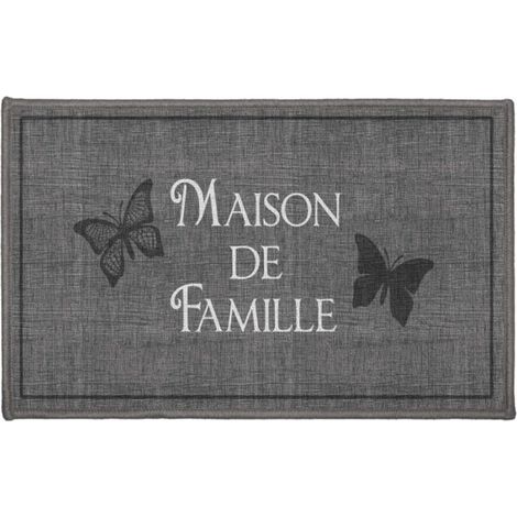 Tapis Rectangle "Familia" 50x80cm Gris