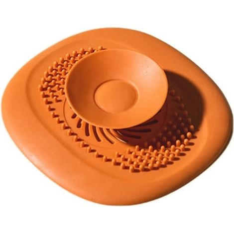 Universeller Silikon-Abflussstopfen, Silikon-Badewannenfilterrohr-Abflussstopfen mit Haarfangfunktion, Silikon-Duschabflussstopfen, geeignet für Küchen, Badezimmer und Waschküchen.