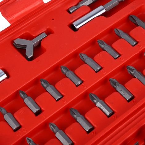 100-teiliges Sortiment an Schraubendreherbits, Handwerkzeugen, Bohrern und Bohrerset in einer Box (1/5)