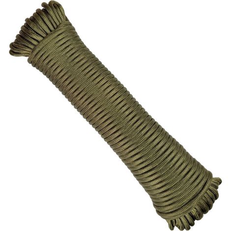 Cordage Paracord - 4 mm x 30 m - Pour Activités Extérieures - Camping Randonnée Secours Automobile - 1 Pièce (1/5)