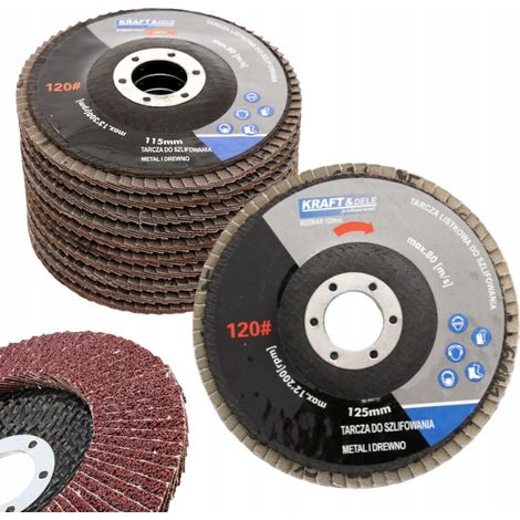 Disco abrasivo per legno e metallo, lamellare, 125 mm, P80, 10 pezzi (1/5)